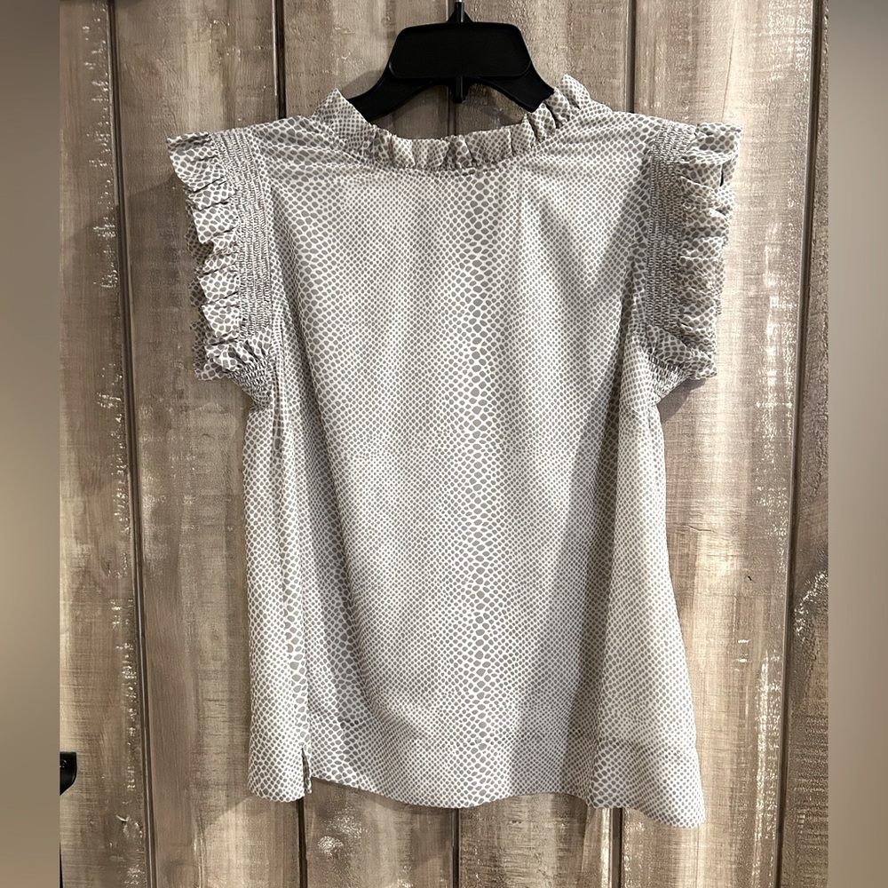 Joe's Jeans Gray Ruffle Sleeve Tank Top